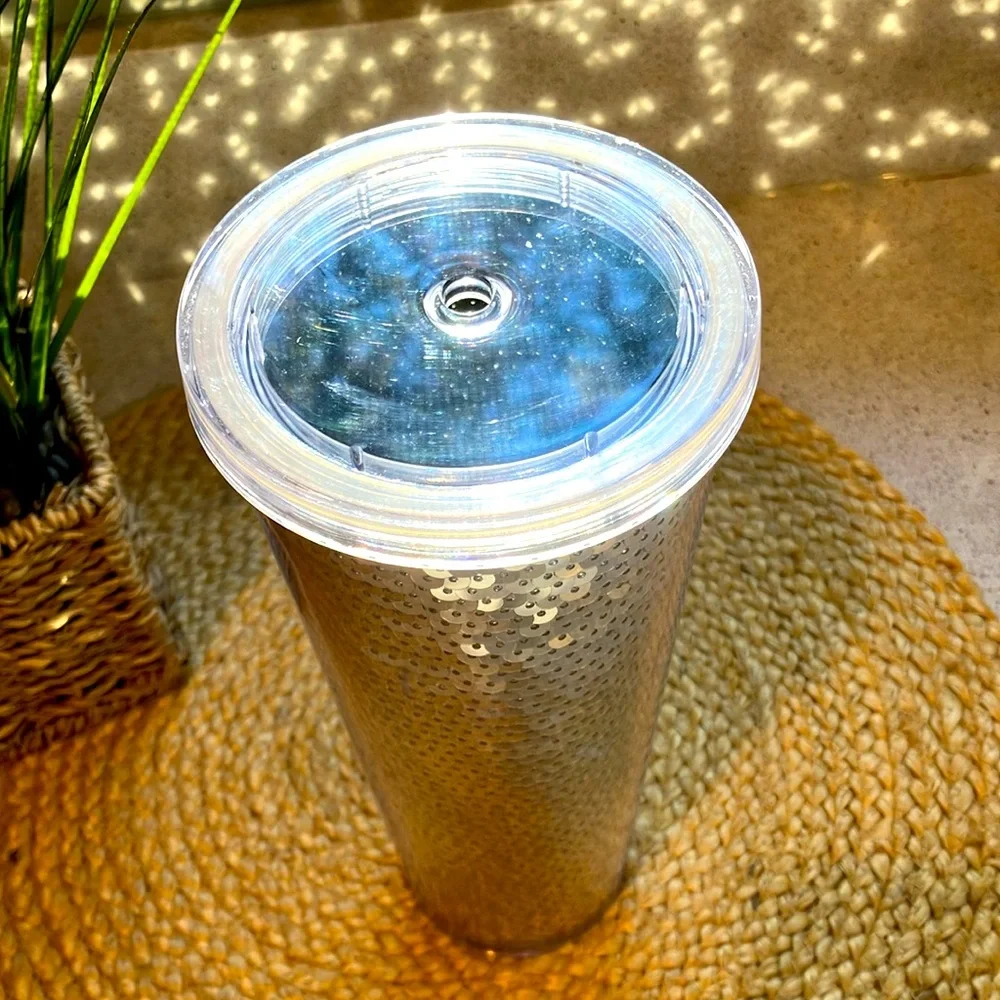 Starbucks Silver Sequin 24 oz. Venti Cold Cup Tumbler